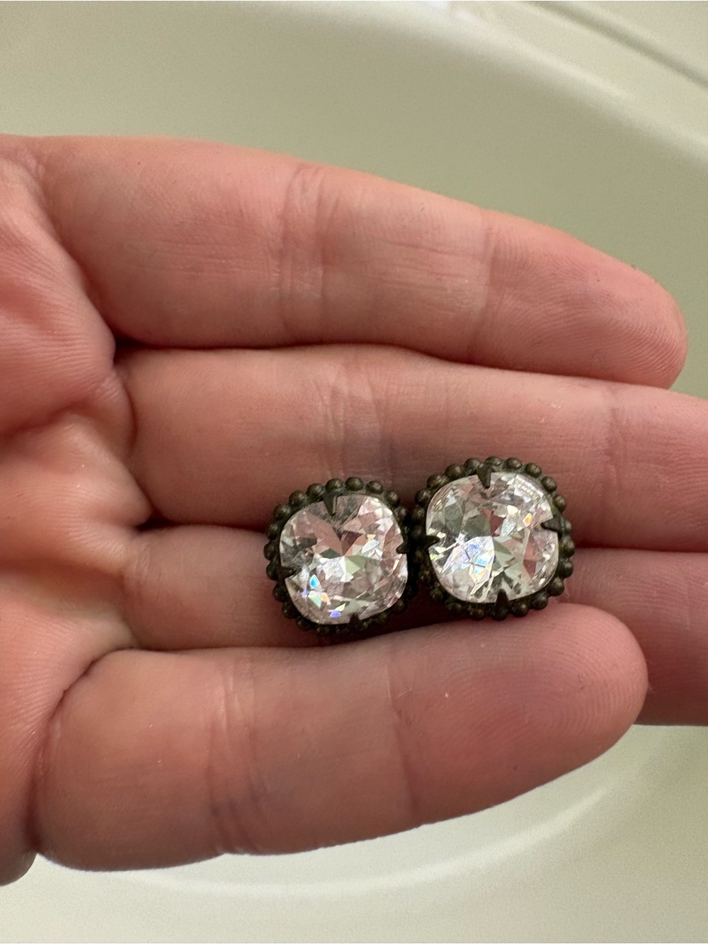 Sorrelli Clear Crystal Stud Earrings - Women Jewelry